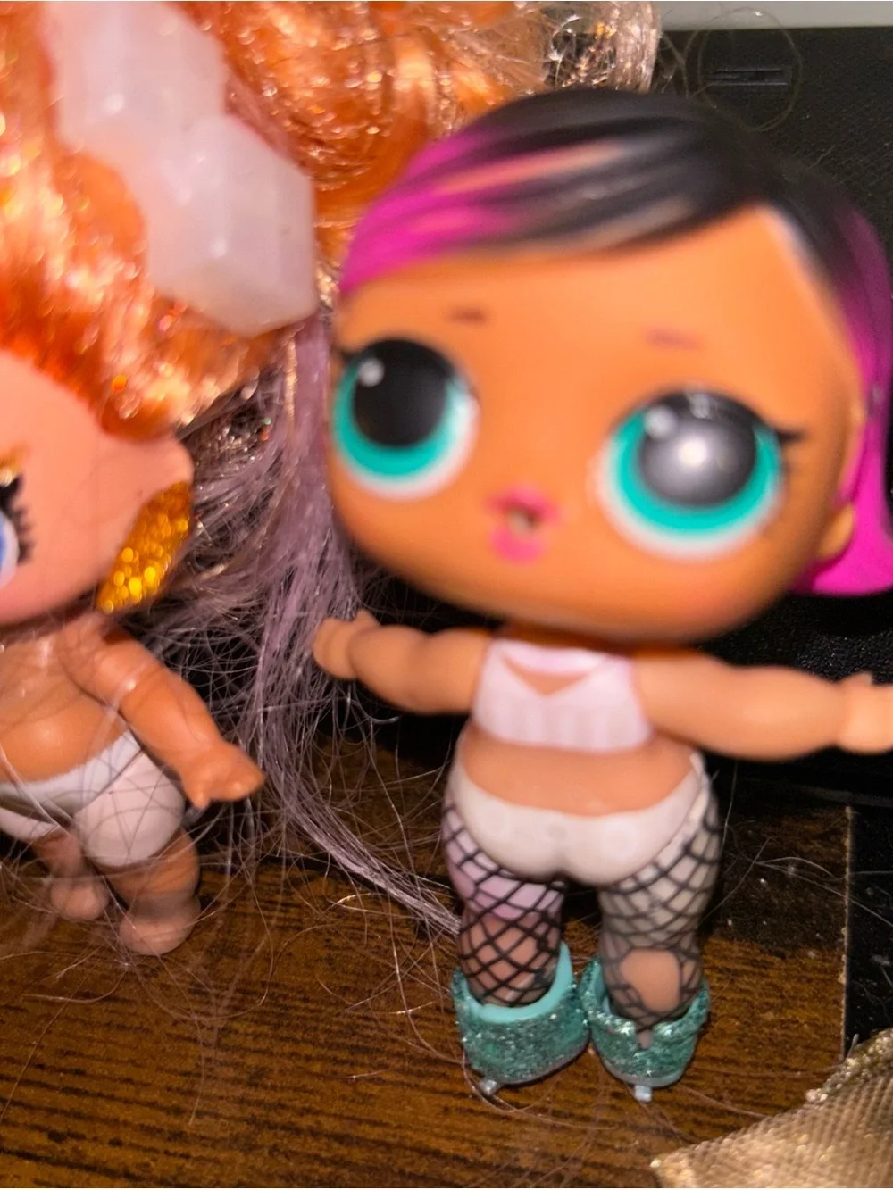 Fashion Doll Playset with Orange, Pink & Black Hair - Style